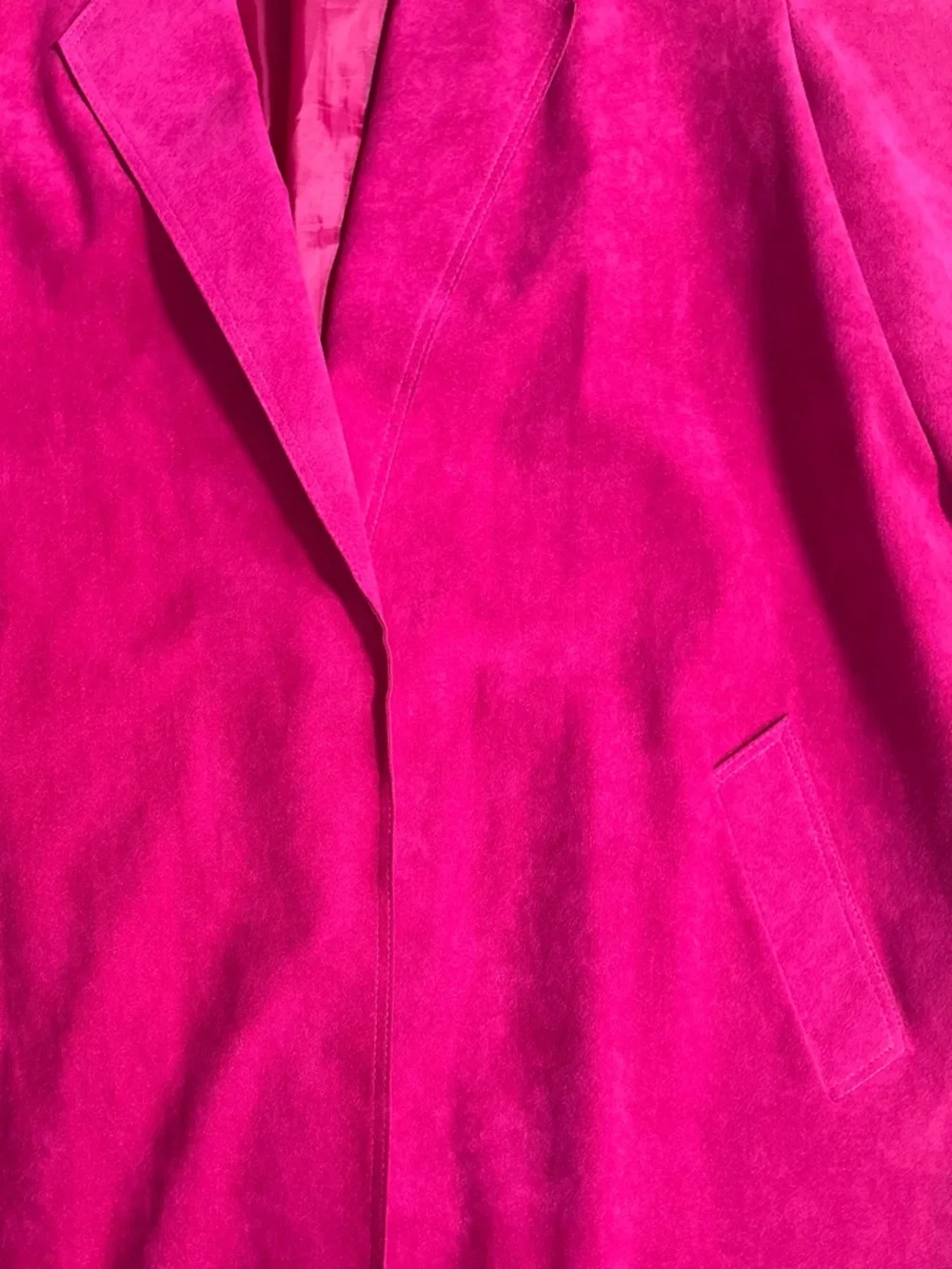 Vintage Adolph Schuman for Lilli Ann Trench Jacket Fuchsia Size 10 - Picture 4 of 8